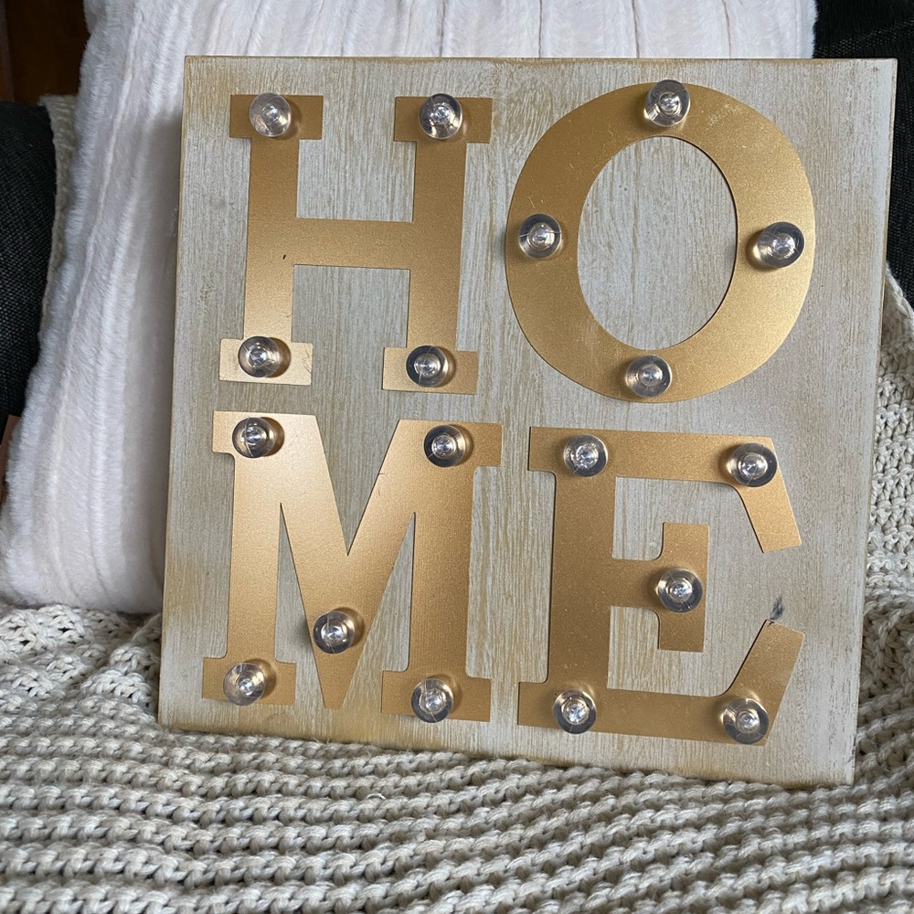 “Home” decor sign